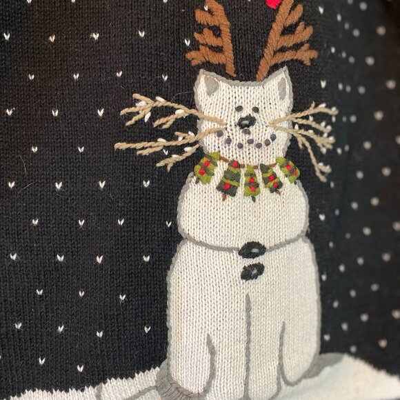 The Quacker Factory vintage full zip mock-neck sweater - Picture 5 of 9